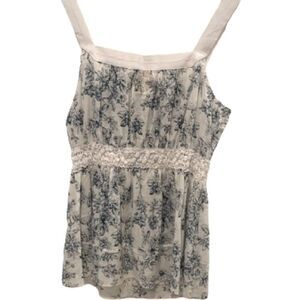 Sweet Twill Twenty Two Toile Top Floral Print Sleeveless Women’s P/S Small NWT